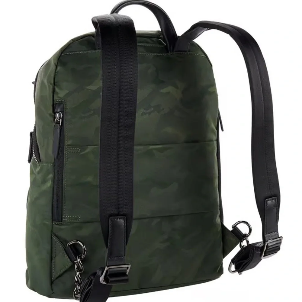 Rare Tumi Voyageur Studded Hagen Backpack in Green/Forest Camo Black Hardware